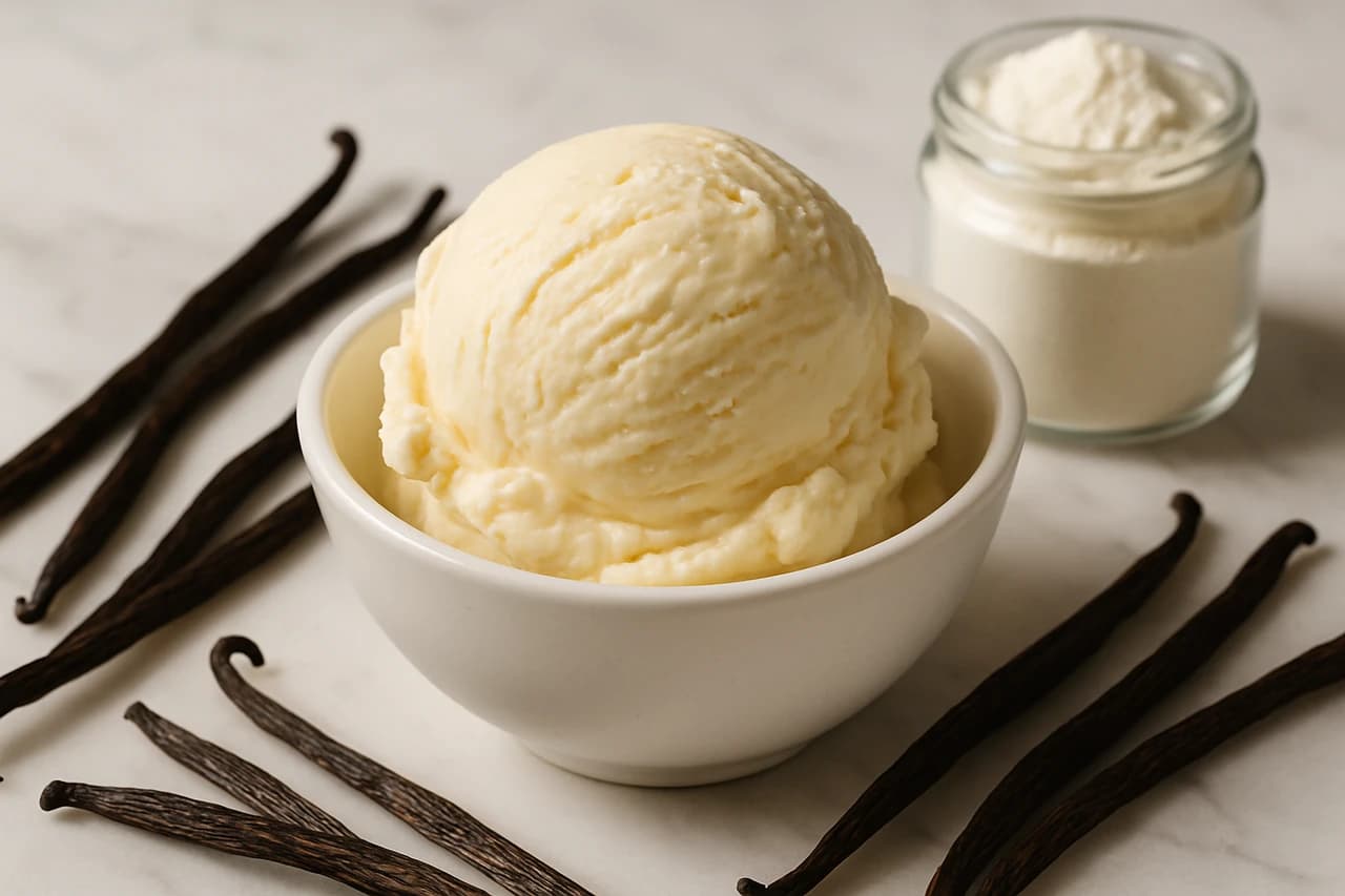 Gelato proteico fatto in casa: come bilanciare proteine e texture senza rovinare tutto — immagine illustrativa generata con AI