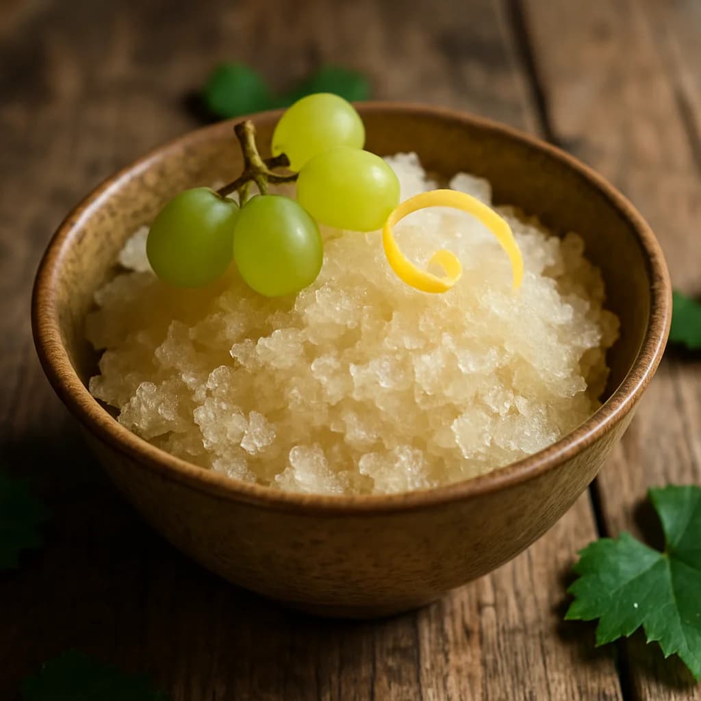 Granita all'Uva Bianca Moscato e Limone